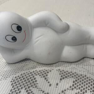 Vintage Whimisical Cute Spooky Ghost Figurine Halloween Decor Trinket Bisque